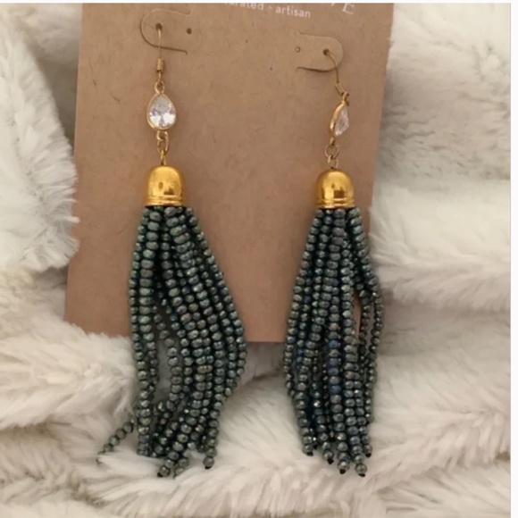 Soft Surroundings Blue Danella  Crystal Earrings NWT - Picture 7 of 7